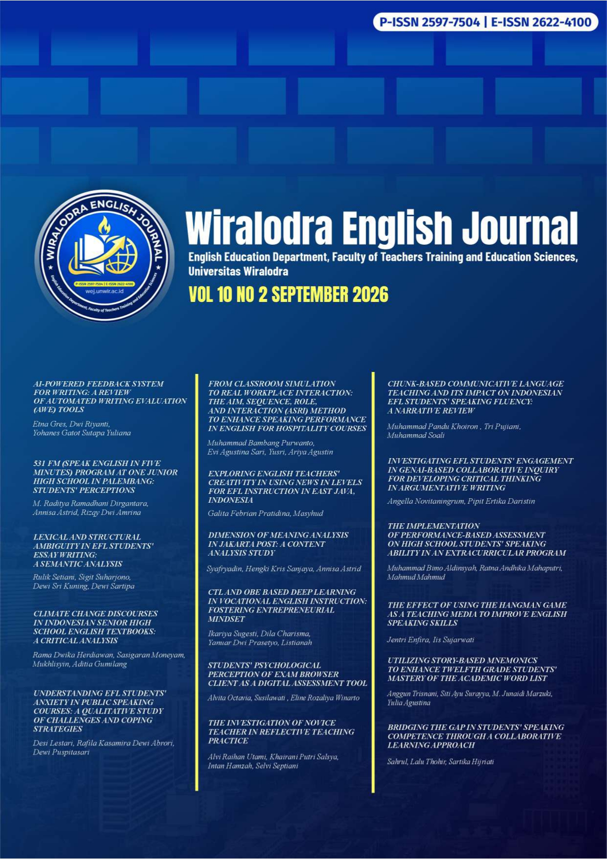 Wiralodra English Journal Vol.10 N0.2 (2026)